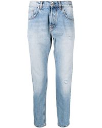 Eleventy - Stonewashed Tapered-leg Jeans - Lyst