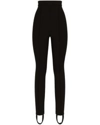 Dolce & Gabbana - Pleat-detail Stirrup leggings - Lyst
