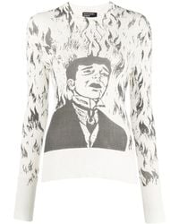 Enfants Riches Deprimes - Intarsia-Knit Crew Neck Jumper - Lyst
