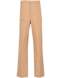 Palm Angels - Gerade Hose Mit Logo-Stickerei - Lyst