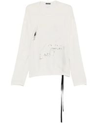 Ann Demeulemeester - Emil Graphic-Print Long-Sleeve Top - Lyst