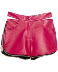 MITILIANE COUTURE - Side-Zip Leather Shorts - Lyst