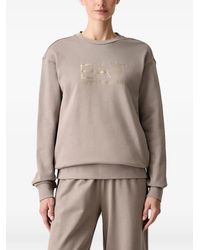 EA7 - Logo-Print Crewneck Sweatshirt - Lyst