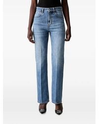 Victoria Beckham - Pressed-Crease Straight-Leg Jeans - Lyst