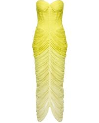 Ana Radu - Strapless Draped Maxi Dress - Lyst