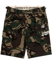 Aape By A Bathing Ape - Camouflage-Print Track Shorts - Lyst