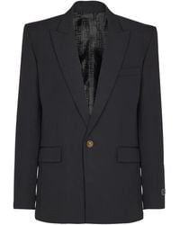 Balmain - Wolljacke Mit Einem Knopf - Lyst