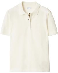 Burberry - Polotop Met Geborduurd Logo - Lyst