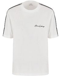 ARMANI EXCHANGE - Logo-Embroidered Cotton T-Shirt - Lyst