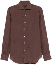 Barba Napoli - Slub-Texture Shirt - Lyst