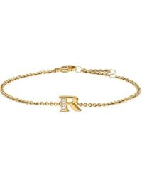David Yurman - 18K Petite Pavé Initial Diamonds Bracelet - Lyst
