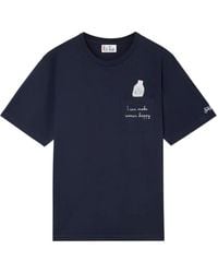 MC2 Saint Barth - Connor Cotton T-Shirt With Watch Print And Embroidery - Lyst