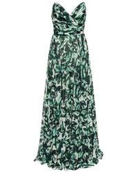 Amsale - Schulterfreies Kleid mit Print - Lyst