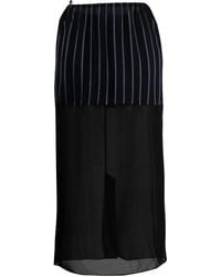 Gauchère - Striped Sheer Midi Skirt - Lyst