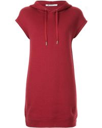 T By Alexander Wang Kleid mit Kapuze - Rot