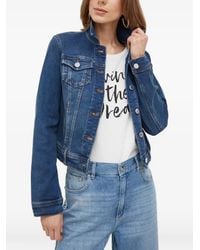 Morgan - Button-Fastening Denim Jacket - Lyst