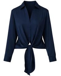Silk95five - Top Met Gestrikte Voorkant - Lyst