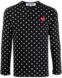 COMME DES GARÇONS PLAY - Polka Dot-Print Long-Sleeved T-Shirt - Lyst