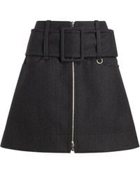 Patou - Mini-Rok Met Ceintuur En Rits - Lyst