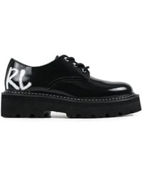 KARL LAGERFELD - Chaussures À Semelle Épaisse Et Logo Imprimé - Lyst