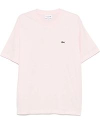 Lacoste - T-Shirt Mit Logo-Patch - Lyst