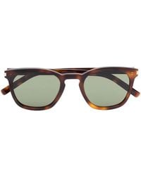 Saint Laurent - Square-Frame Tortoiseshell Sunglasses - Lyst