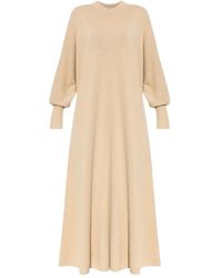 By Malene Birger - Liv Geribbelde Maxi-Jurk Met Pofmouwen - Lyst