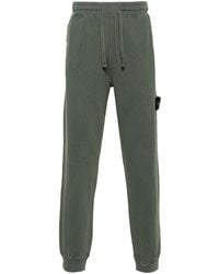 Stone Island - Compass-Badge Cotton Track Pants - Lyst