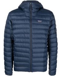 Patagonia - Logo-patch Hooded Down Jacket - Lyst