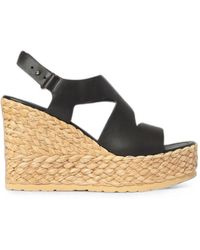 Paloma Barceló - Aurora Calidis Leather Wedge Espadrilles - Lyst