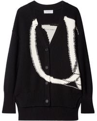 Off-White c/o Virgil Abloh - Logo-intarsia Wool Cardigan - Lyst