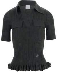 Patou - Geribbelde Trui Met Ruches - Lyst