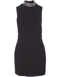 Liu Jo - Mini Dress With Rhinestone Embellishments - Lyst