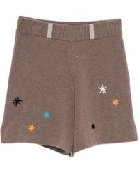 YANYAN KNITS - Star-Embroidered Shorts - Lyst
