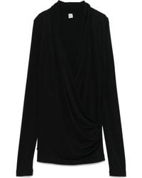 TOTEME - Overlapped Jersey Clothing - Lyst