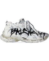 Balenciaga Runner Graffiti Sneaker Weiss - Weiß