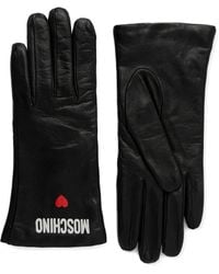 Moschino - Heart-Motif Logo Gloves - Lyst