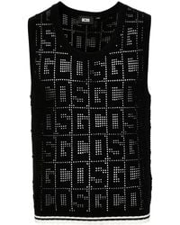 Gcds - Monogram-Pattern Sleeveless Jumper - Lyst