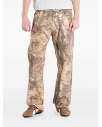 Pleasures - Hendrix Flared Print Jeans - Lyst