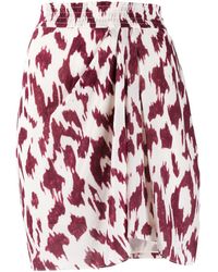 Étoile Isabel Marant Rock mit abstraktem Print - Rot