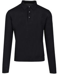 Fedeli - Long-Sleeve Polo Sweater - Lyst