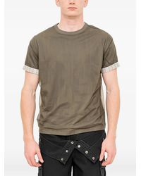 ANDERSSON BELL - Mesh-Overlay Roll-Up-Cuffs T-Shirt - Lyst