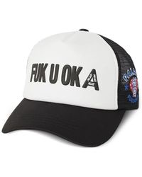 Palace Claw Furry Trucker Logo-Detail Baseball Hat in Black for