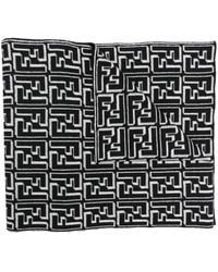 Fendi - Intarsia Monogram Wool Scarf - Lyst
