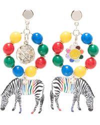 Amir Slama - Zebra-Pendant Earrings - Lyst