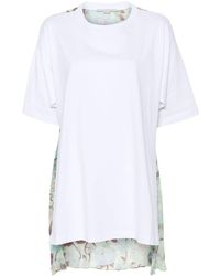 Stella McCartney - Floral-print Panel T-shirt - Lyst