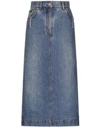 Dolce & Gabbana - Jupe Midi En Jean - Lyst