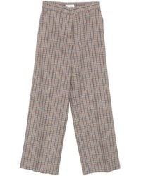 Manuel Ritz - Checked Straight Trousers - Lyst