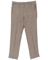Corneliani - Drawstring-Waistband Straight-Leg Trousers - Lyst