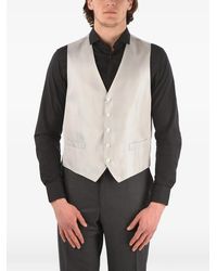 Corneliani - Herringbone-Pattern Silk Waistcoat - Lyst